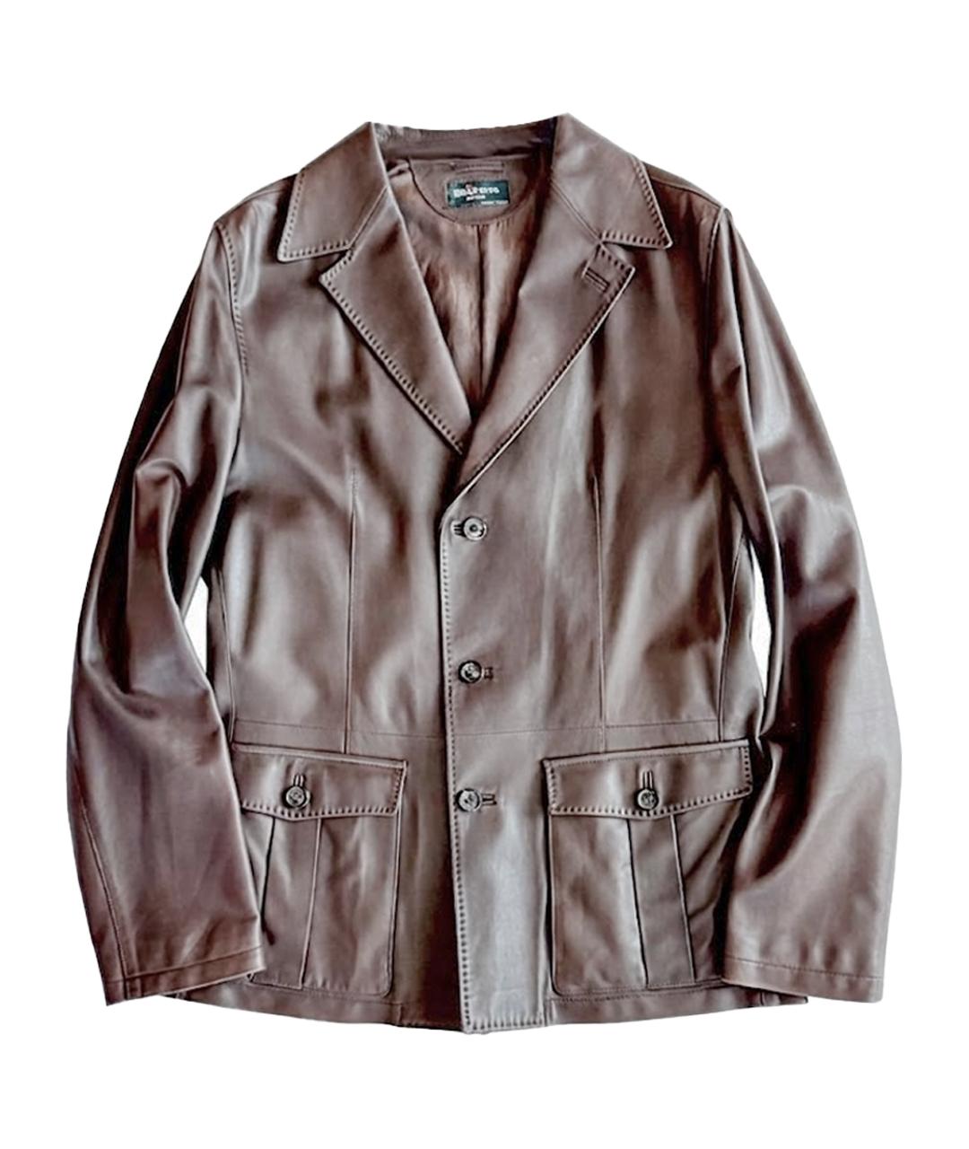 KITON Коричневая кожаная куртка, фото 1