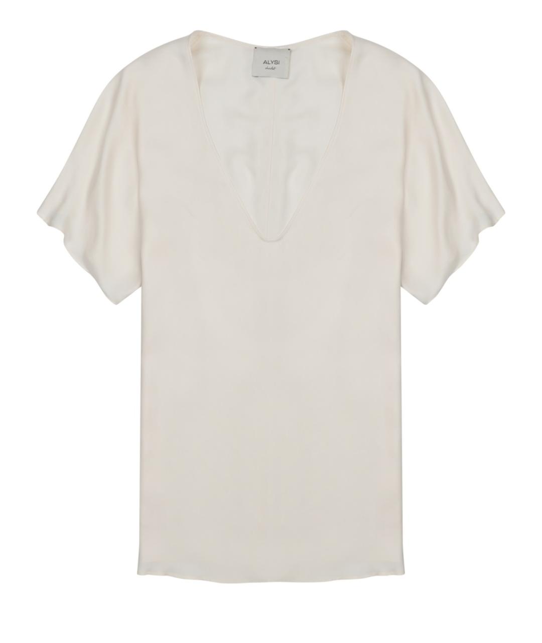 ALYSI Белая шелковая блузы, фото 1