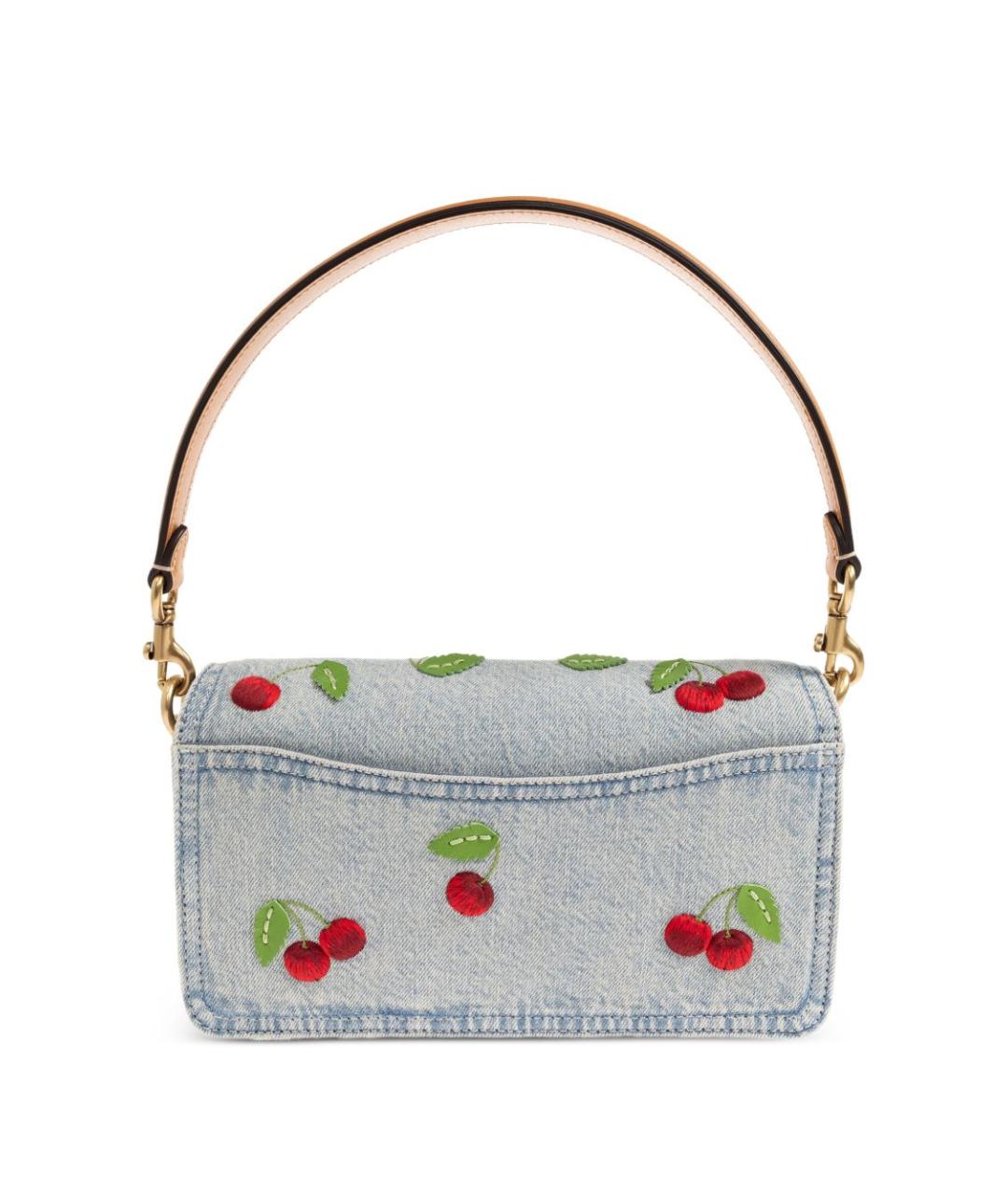 COACH Голубая деним сумка через плечо, фото 4