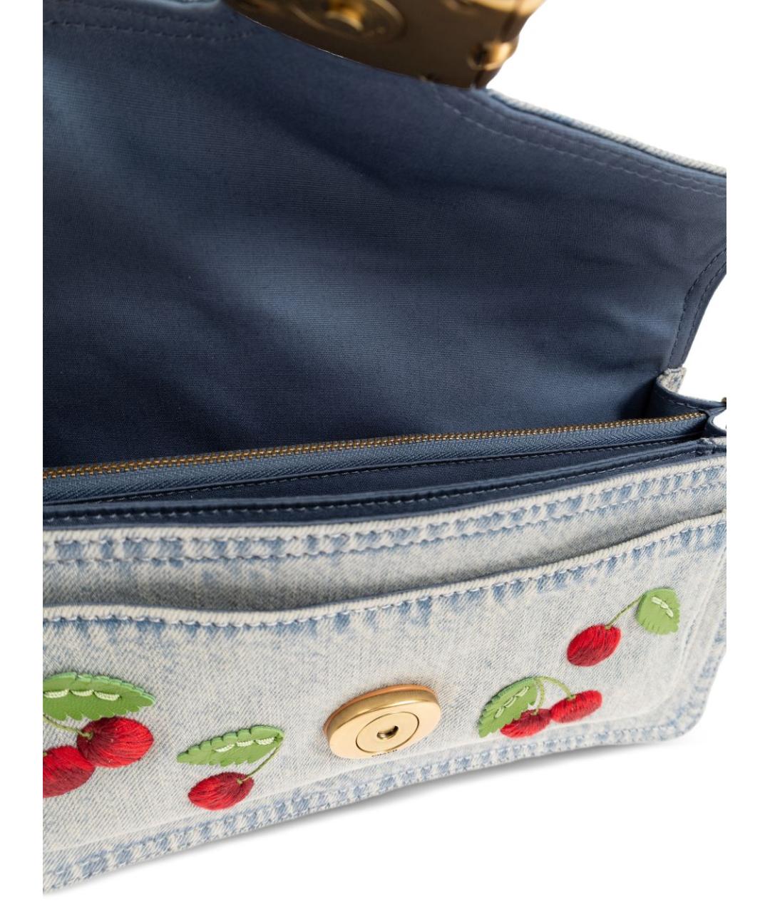 COACH Голубая деним сумка через плечо, фото 6