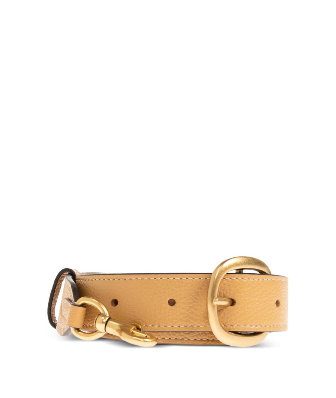 COACH Бежевая кожаная сумка через плечо, фото 6