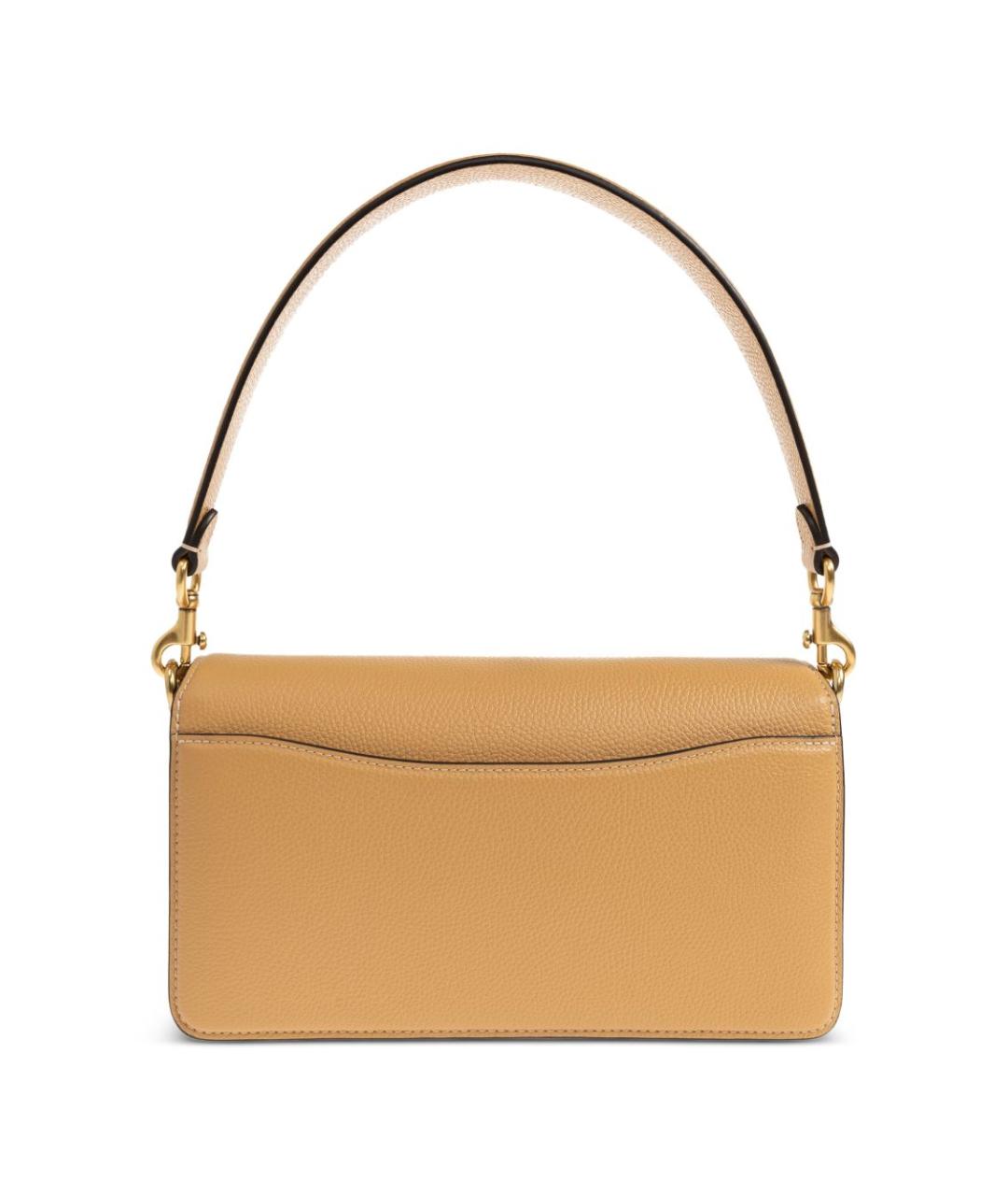 COACH Бежевая кожаная сумка через плечо, фото 7