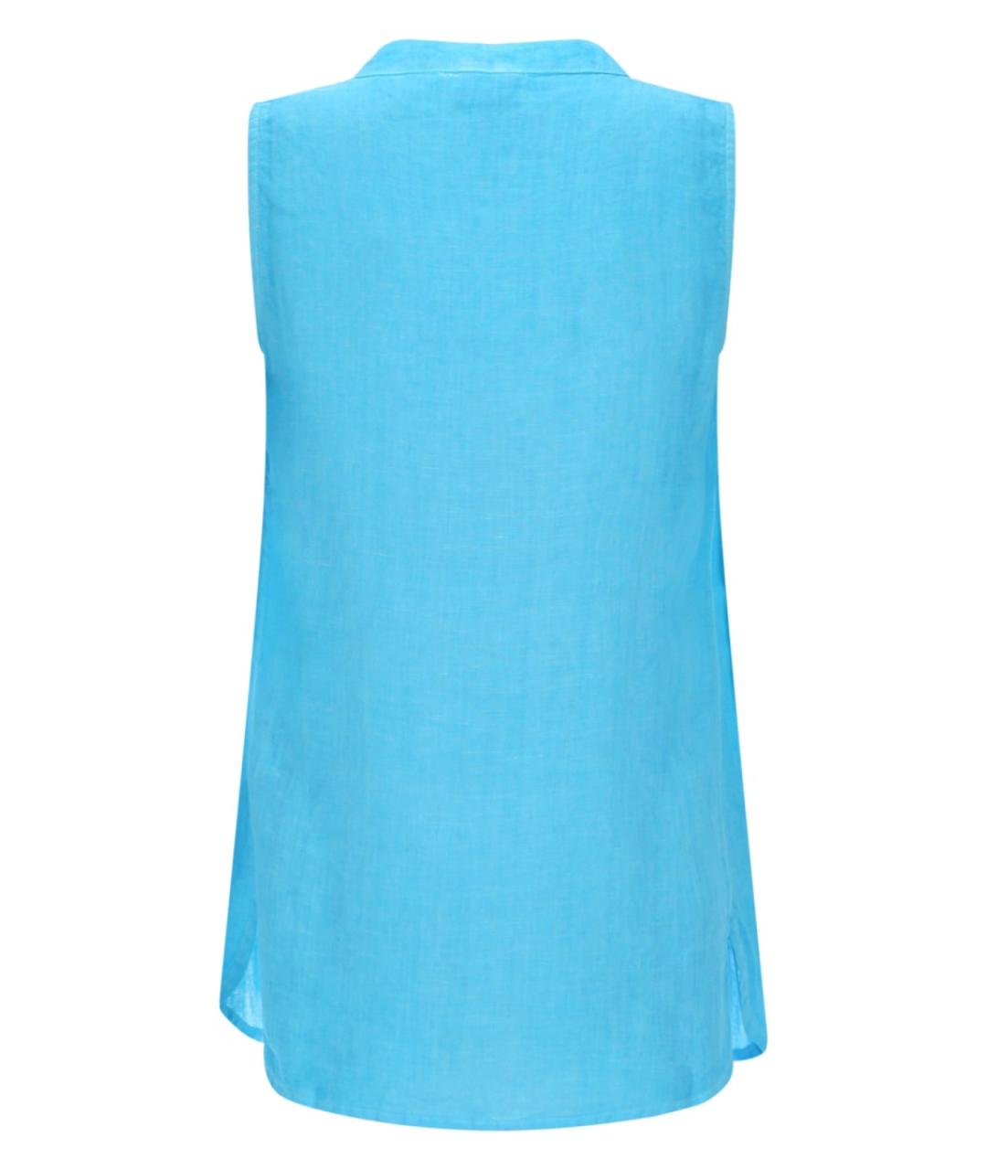 120% LINO Голубая льняная рубашка, фото 2