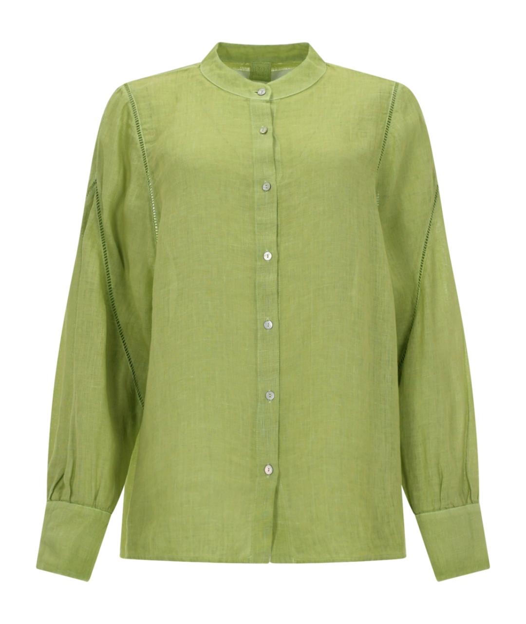 120% LINO Зеленая льняная рубашка, фото 1