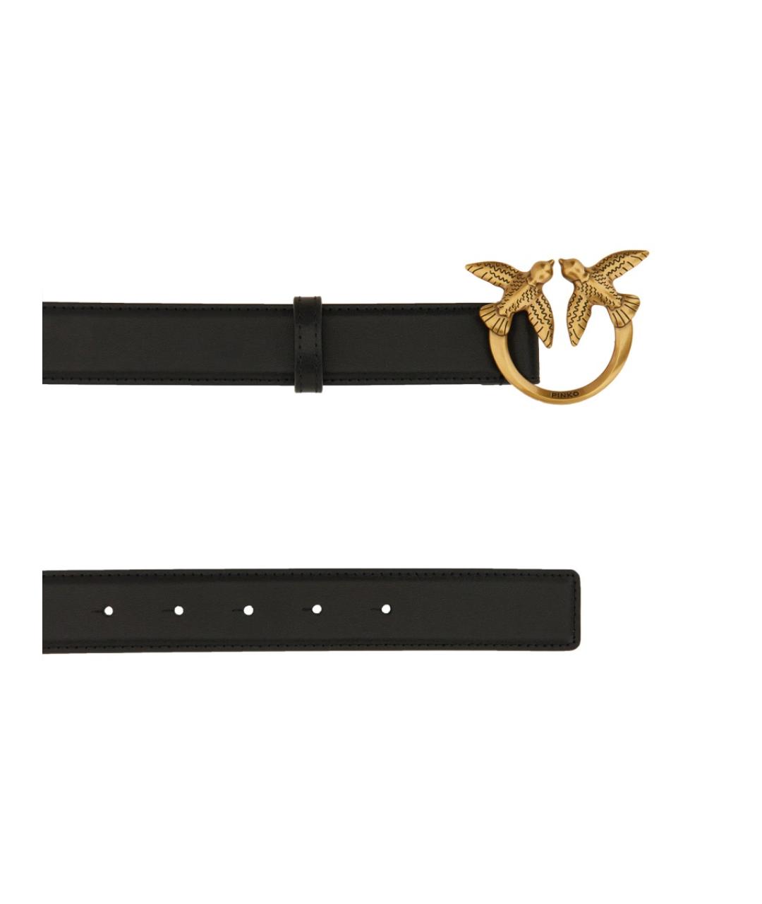 PINKO Черный кожаный ремень, фото 2