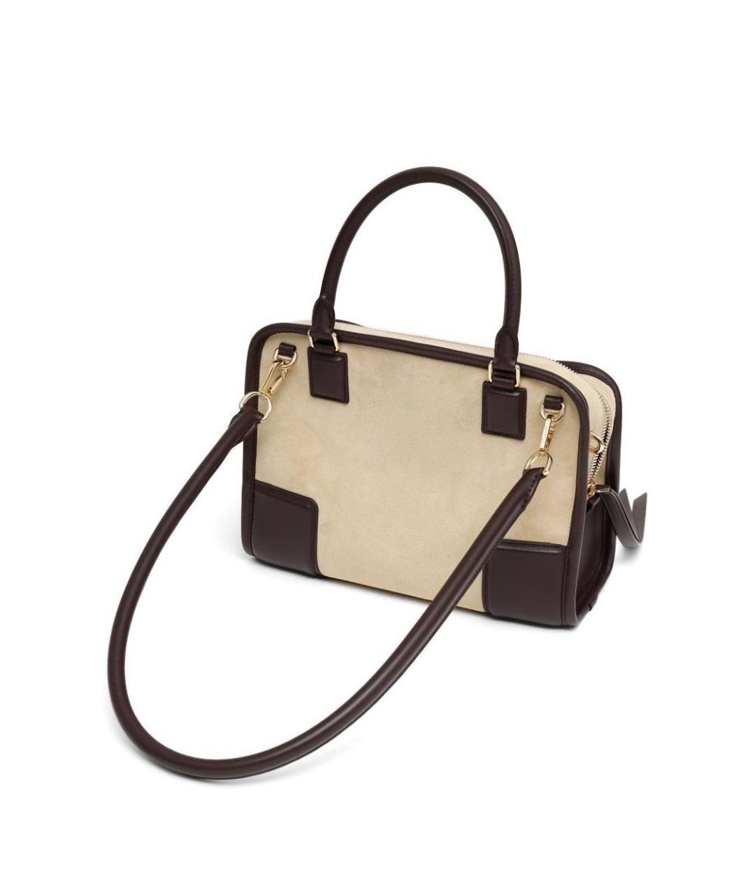 LOEWE Бежевая кожаная сумка тоут, фото 4