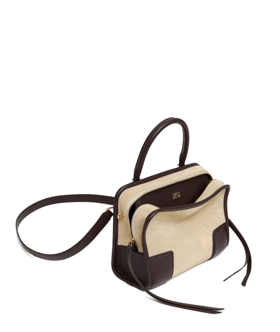 LOEWE Бежевая кожаная сумка тоут, фото 2