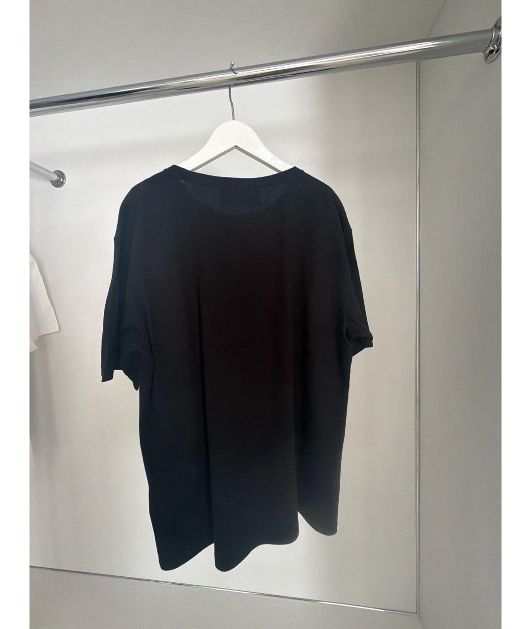 VALENTINO Черная хлопковая футболка, фото 2