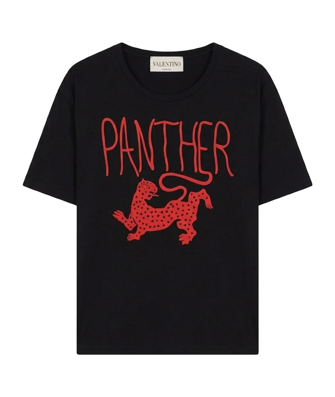 VALENTINO Черная хлопковая футболка, фото 1