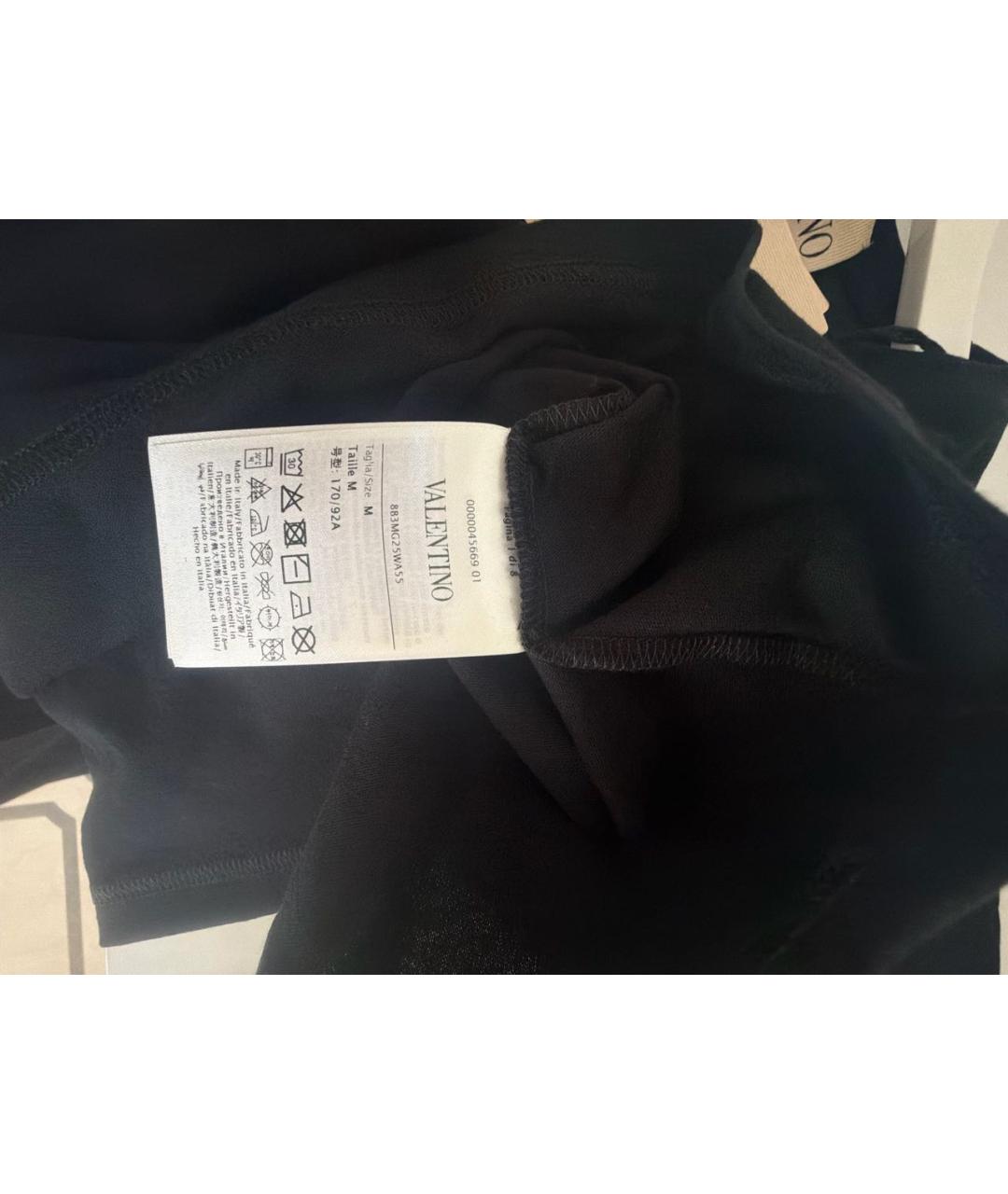 VALENTINO Черная хлопковая футболка, фото 5