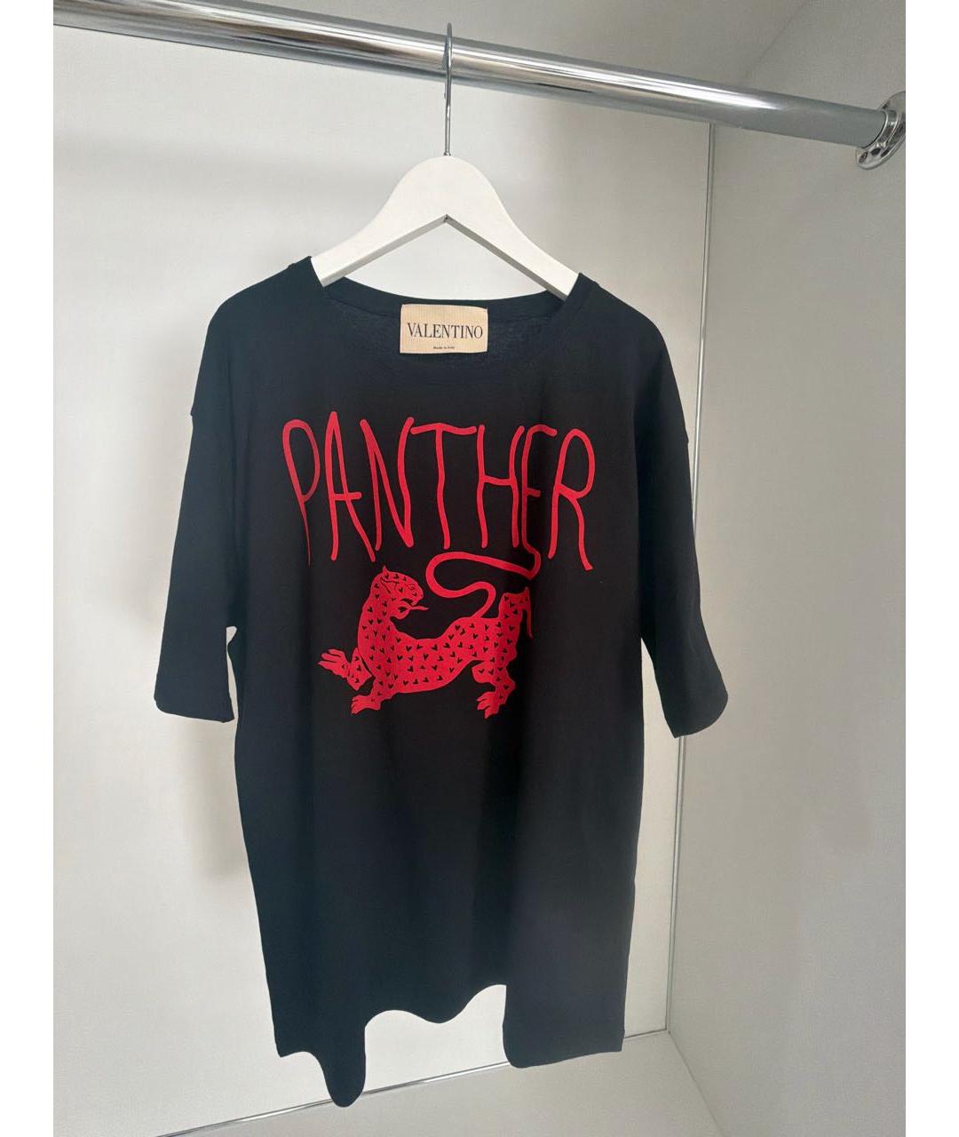 VALENTINO Черная хлопковая футболка, фото 7