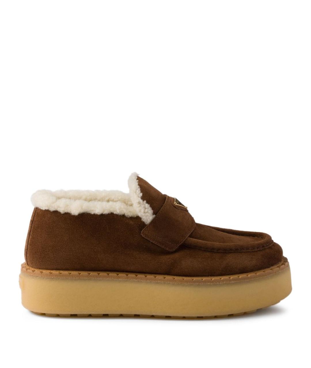 PRADA Коричневые замшевые ботинки, фото 1