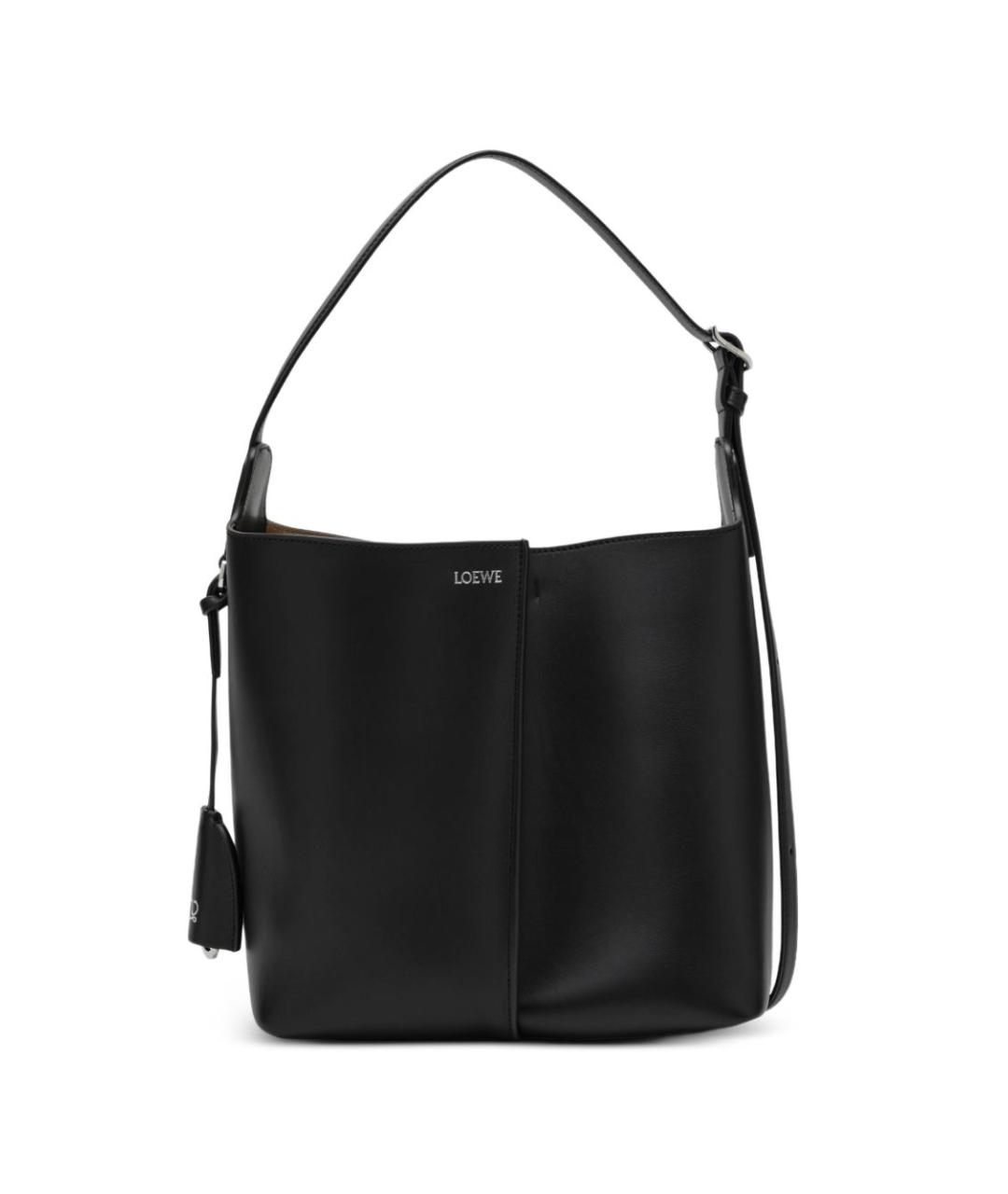 LOEWE Черная кожаная сумка с короткими ручками, фото 1