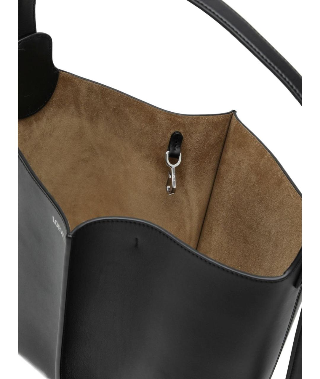 LOEWE Черная кожаная сумка с короткими ручками, фото 2