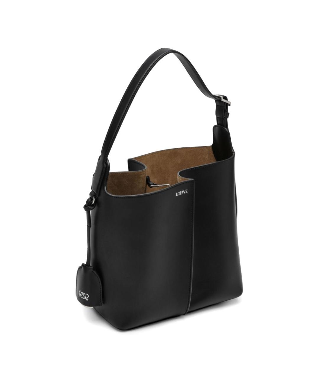 LOEWE Черная кожаная сумка с короткими ручками, фото 6