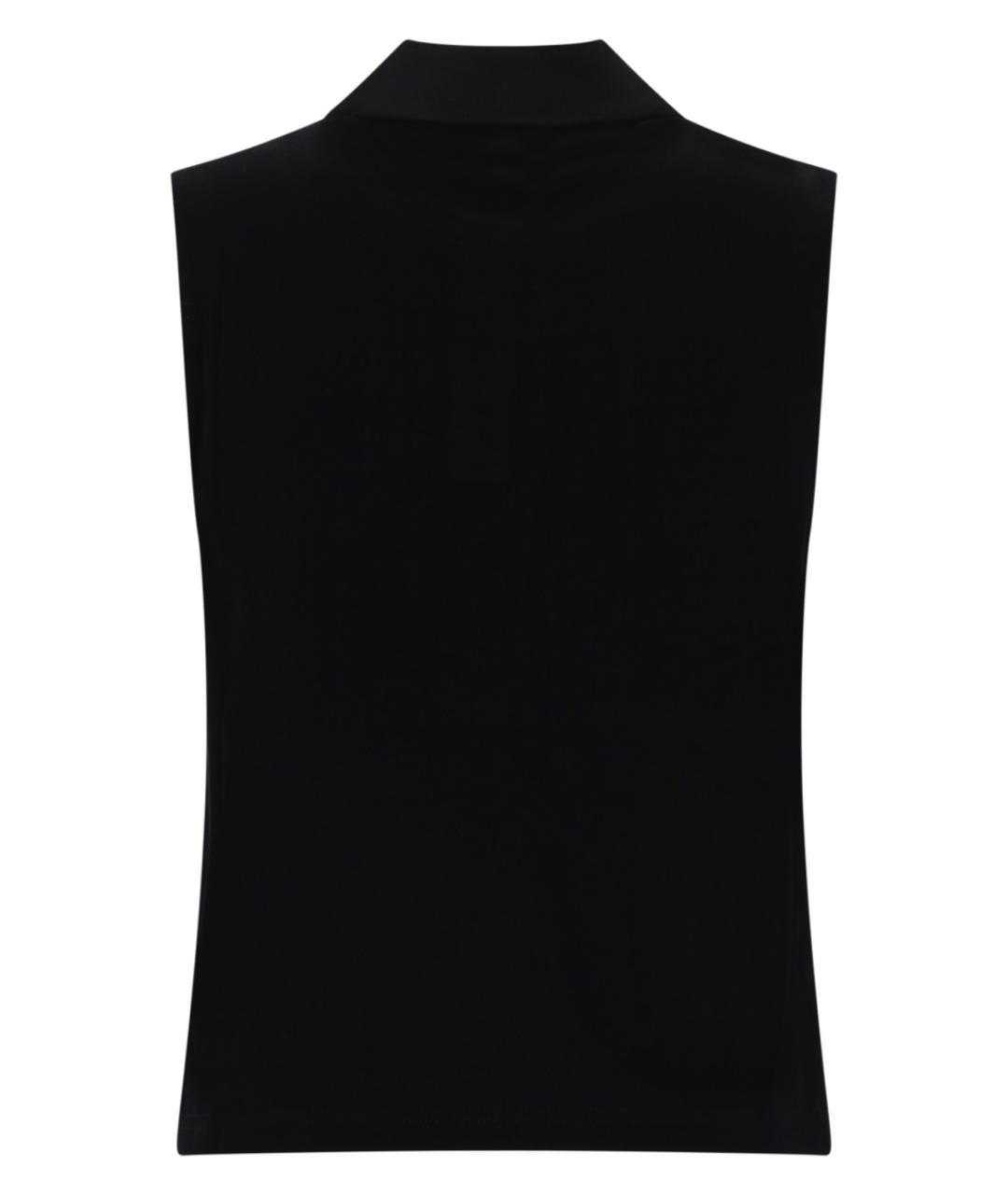 SAINT LAURENT Черная хлопковая майка, фото 2