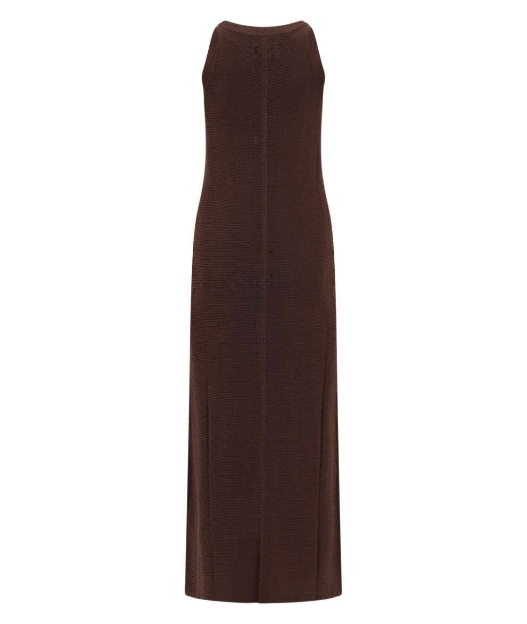 LOULOU STUDIO Коричневое вискозное повседневное платье, фото 2