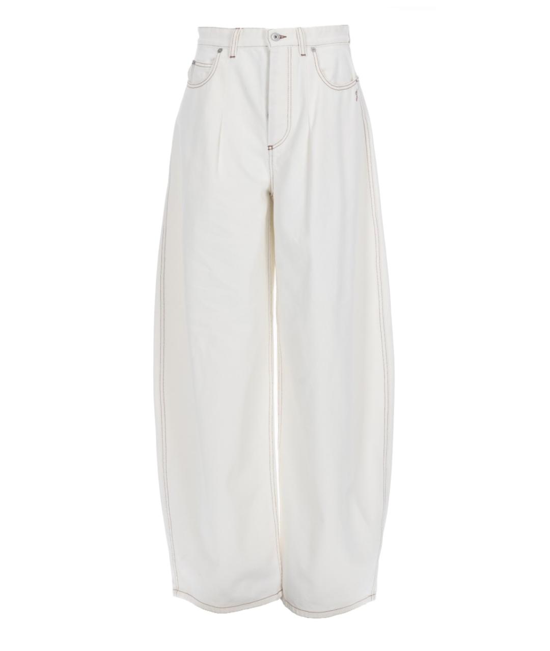 JACQUEMUS Белые хлопковые прямые джинсы, фото 1