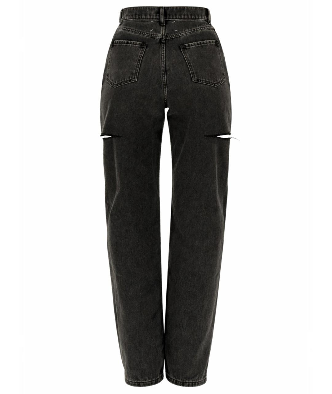 MAISON MARGIELA Черные хлопковые прямые джинсы, фото 3