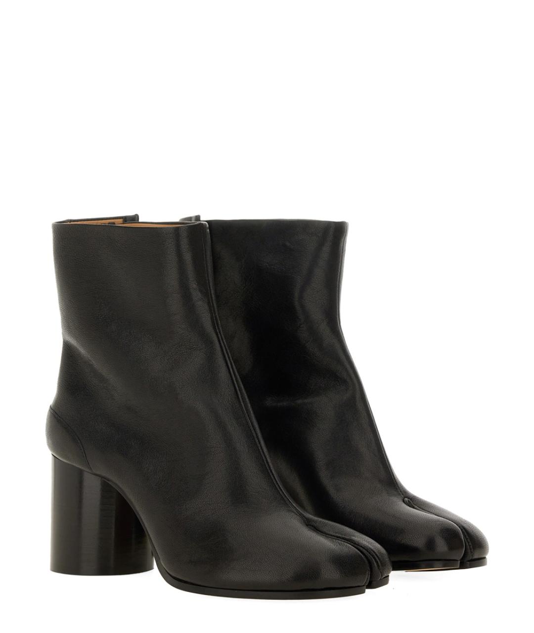 MAISON MARGIELA Черные кожаные ботильоны, фото 2