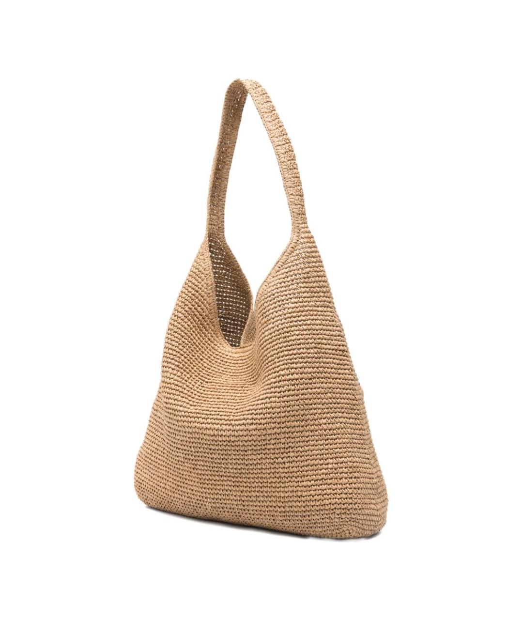 COACH Бежевая пелетеная сумка тоут, фото 4