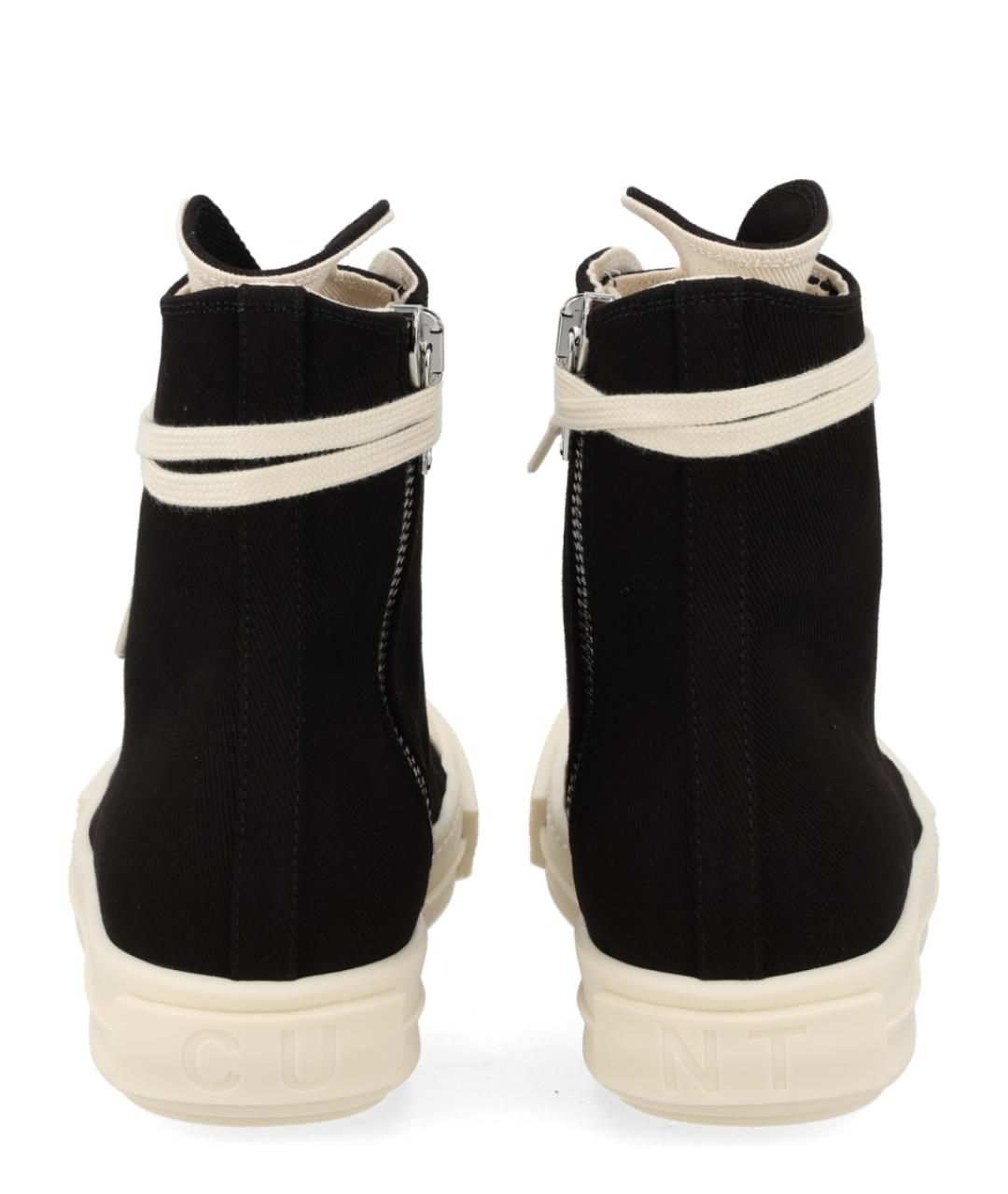 RICK OWENS DRKSHDW Черные текстильные кеды, фото 4