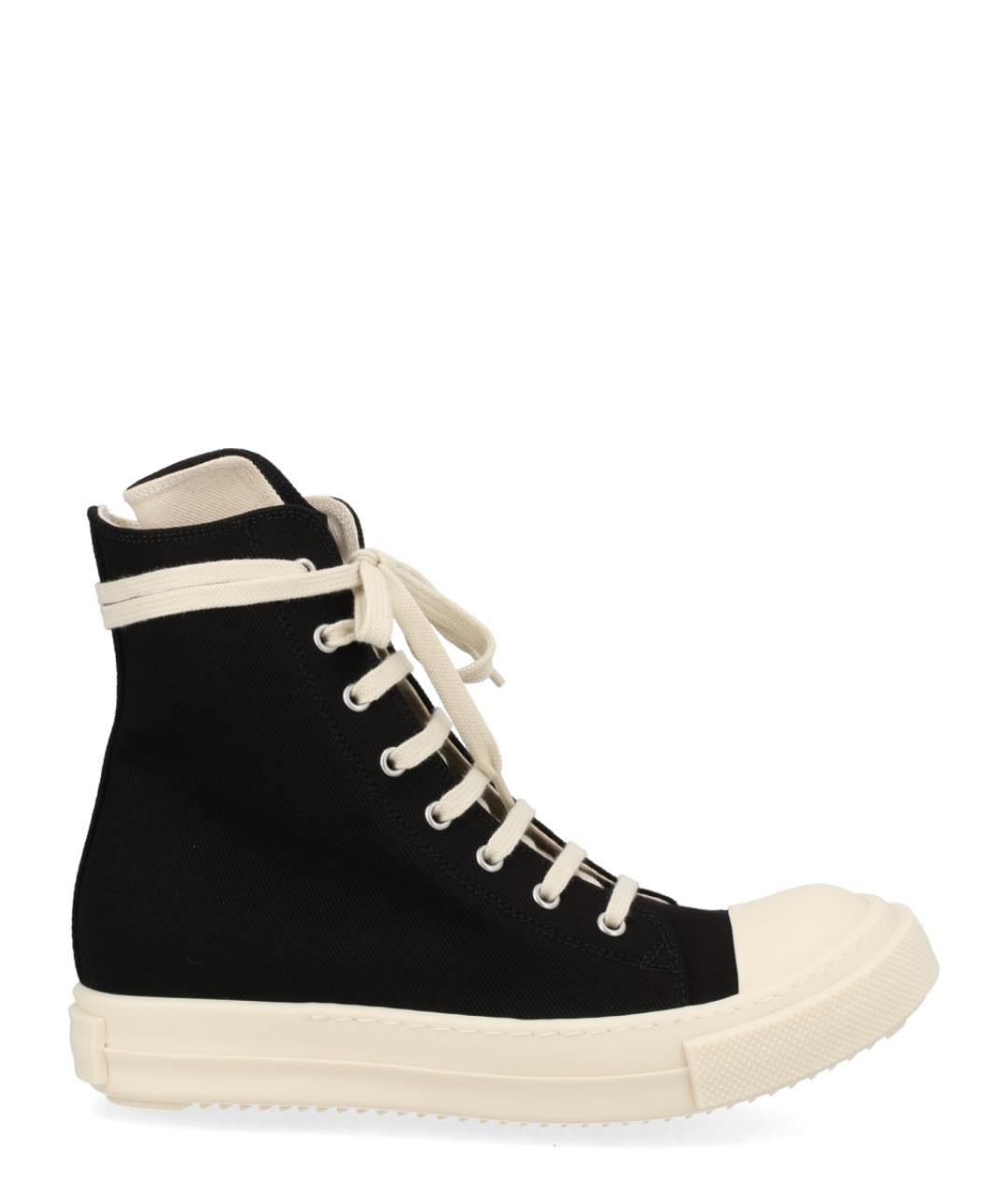 RICK OWENS DRKSHDW Черные текстильные кеды, фото 1