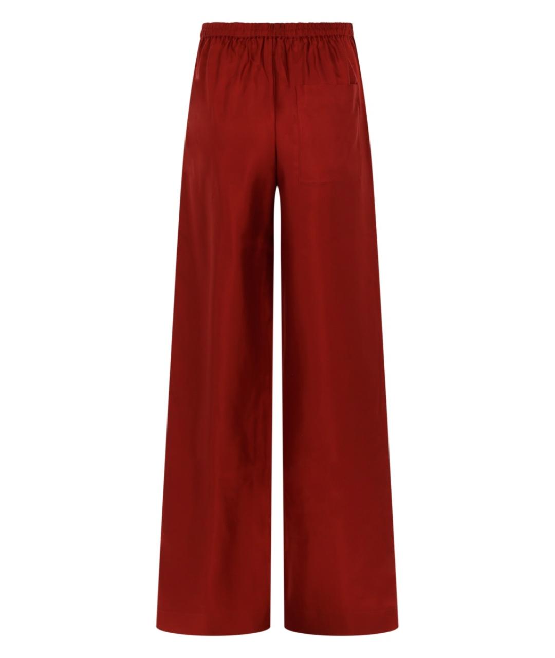 LOULOU STUDIO Красные шелковые прямые брюки, фото 2