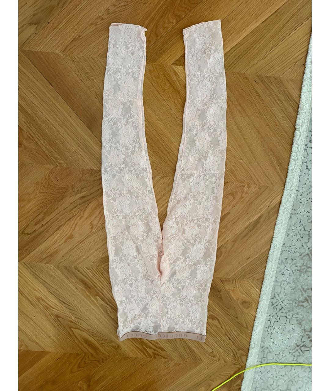 GUCCI Розовые кружевные леггинсы и велосипедки, фото 3