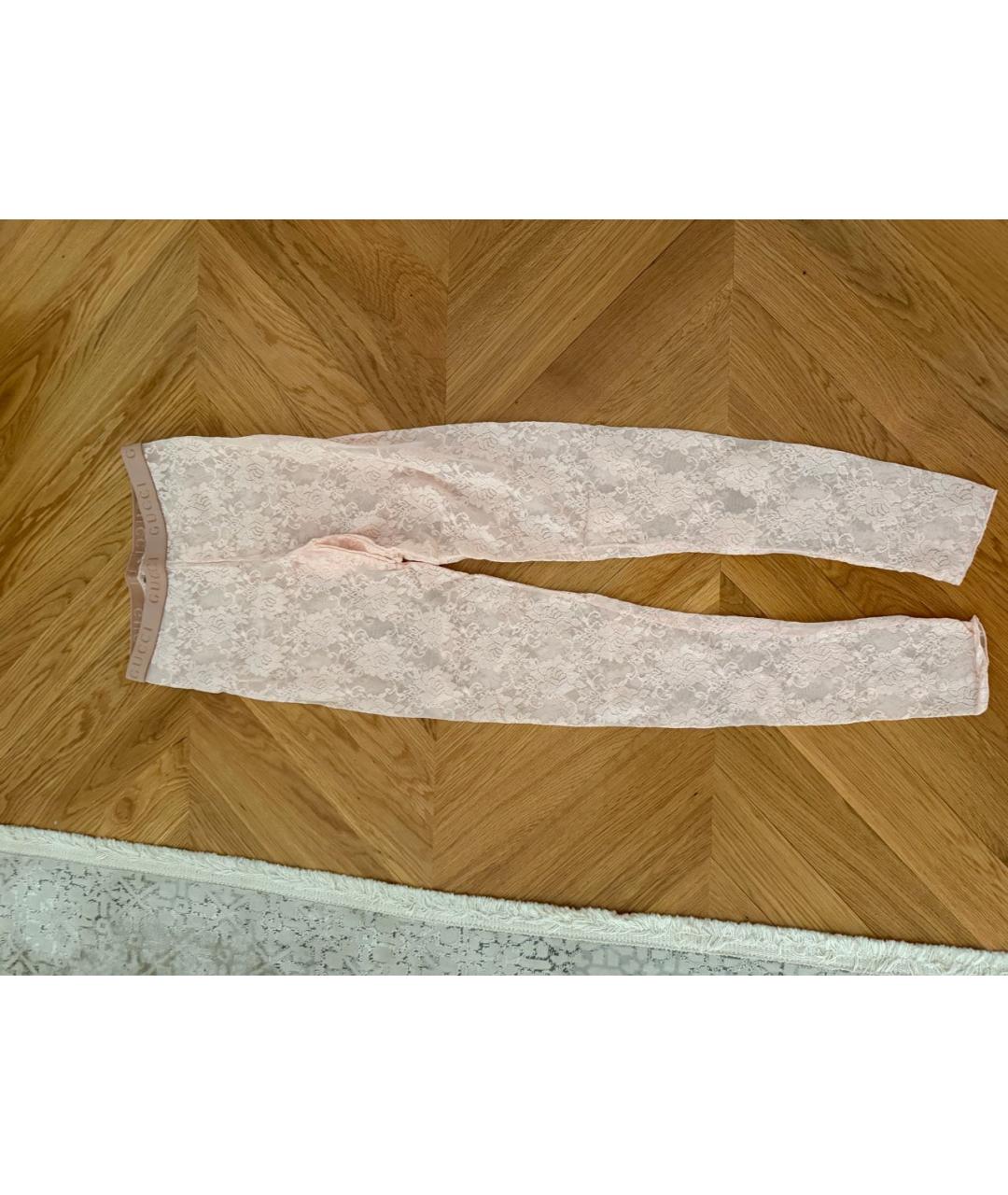 GUCCI Розовые кружевные леггинсы и велосипедки, фото 4