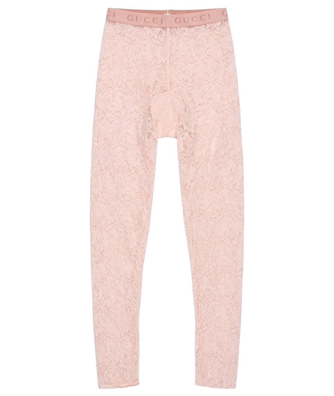 GUCCI Розовые кружевные леггинсы и велосипедки, фото 1