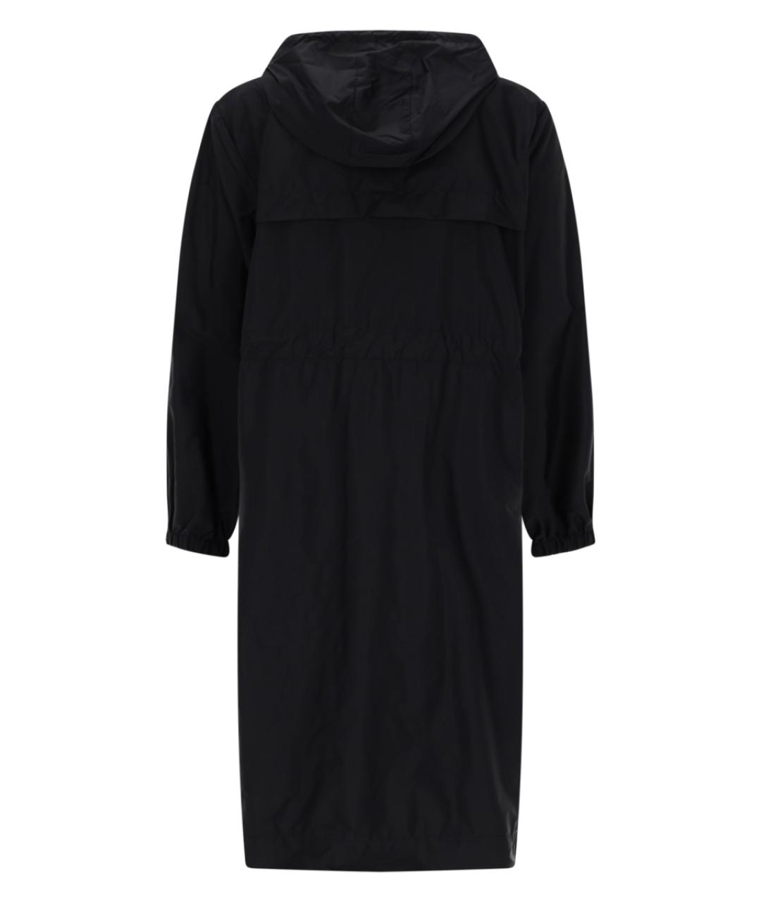 MONCLER Черное полиамидовое пальто, фото 2