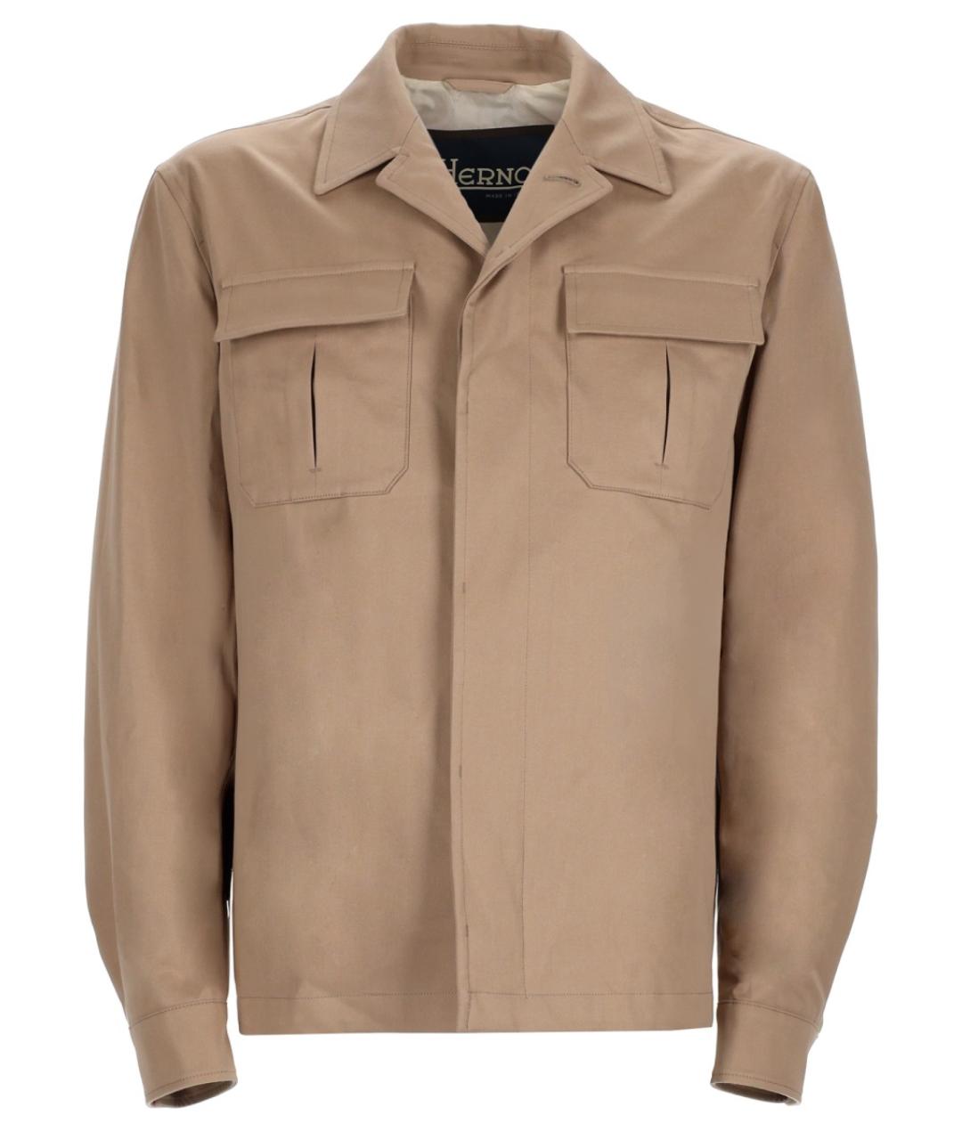 HERNO Бежевая хлопковая куртка, фото 1