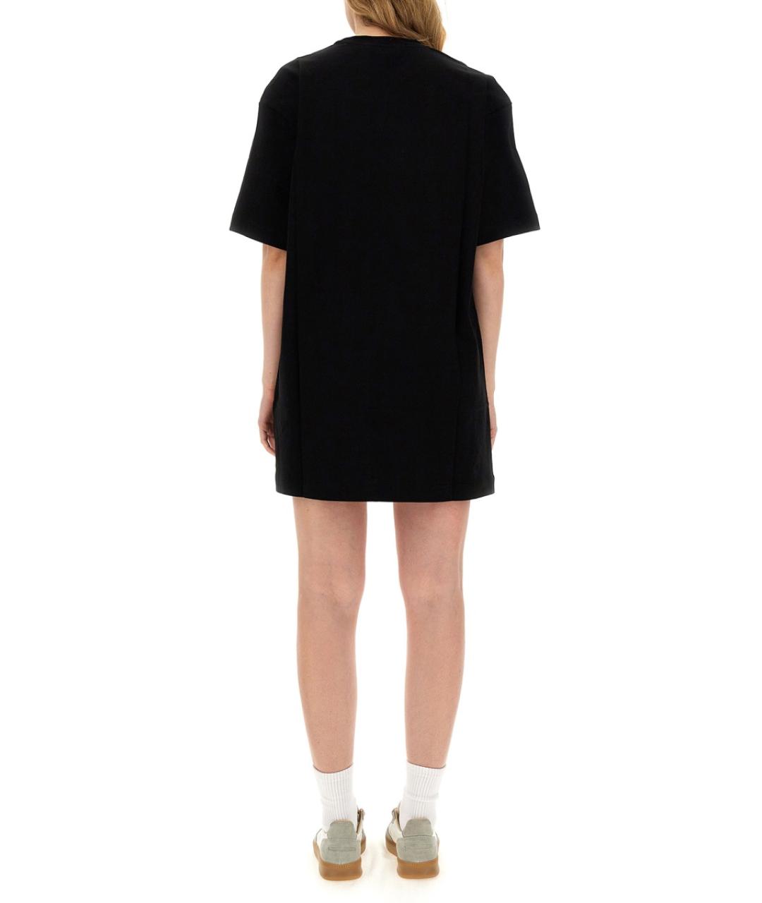 MSGM Черное хлопковое повседневное платье, фото 3