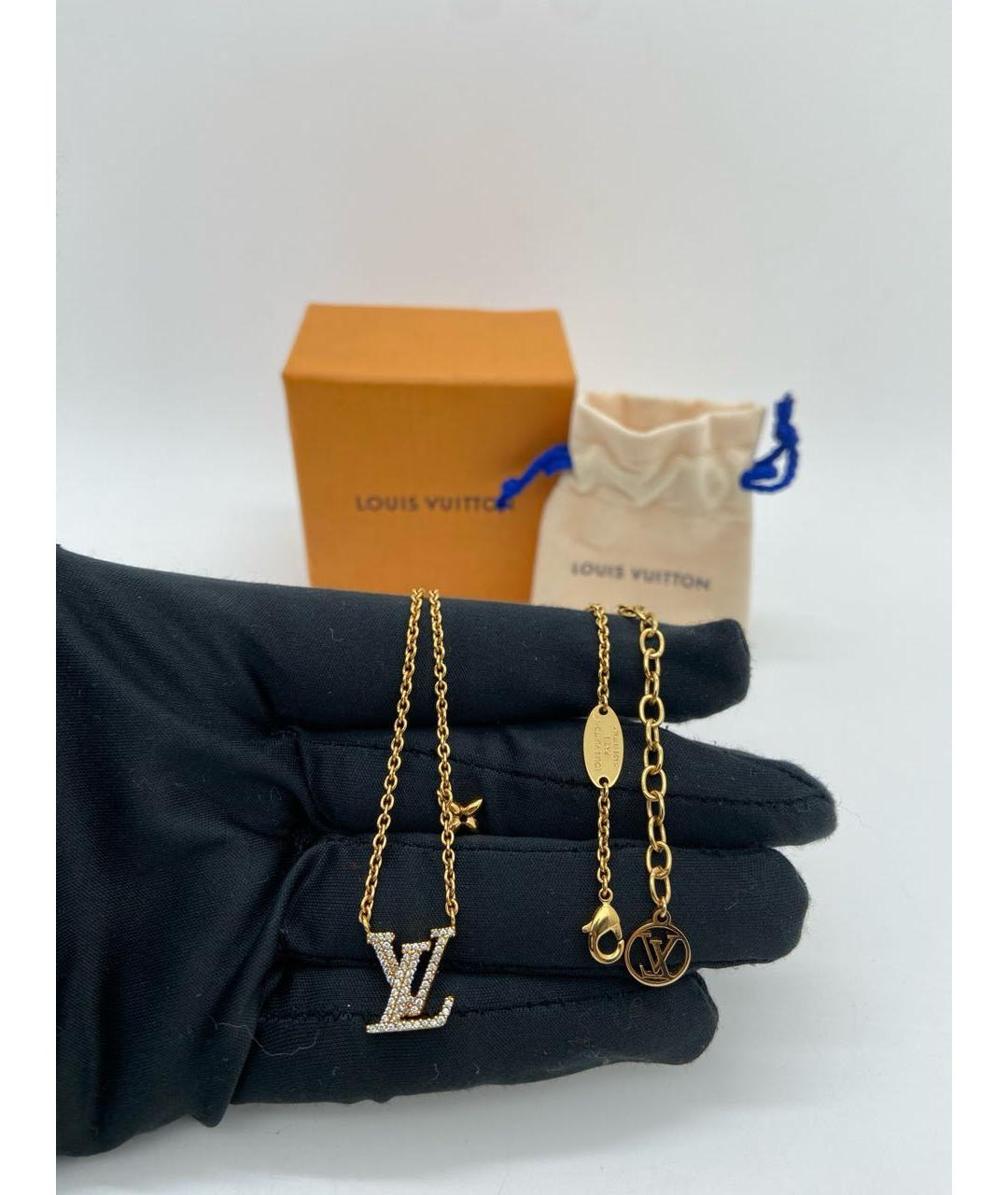 LOUIS VUITTON Золотое металлическое колье, фото 7