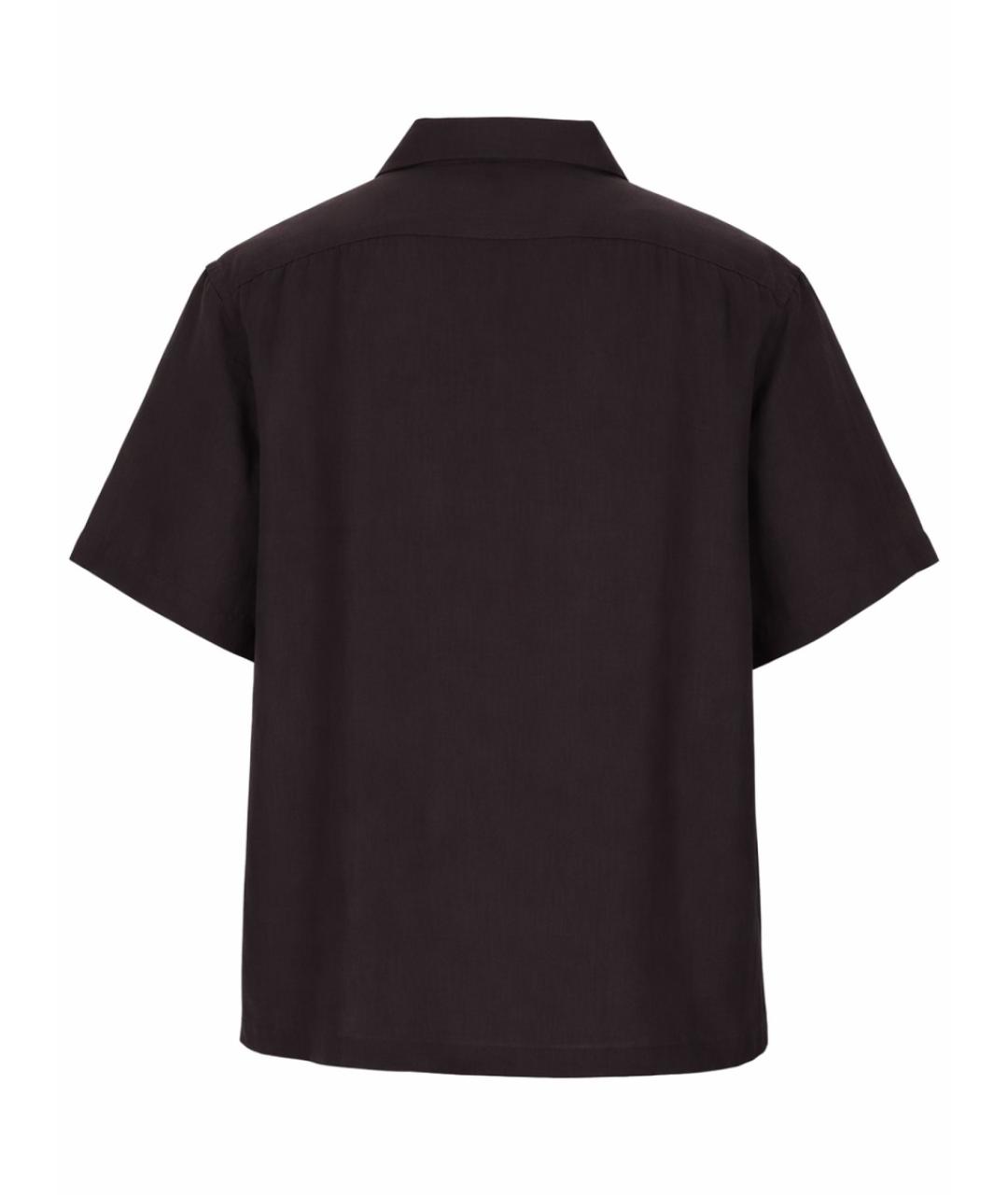 LACOSTE Коричневая льняная кэжуал рубашка, фото 2