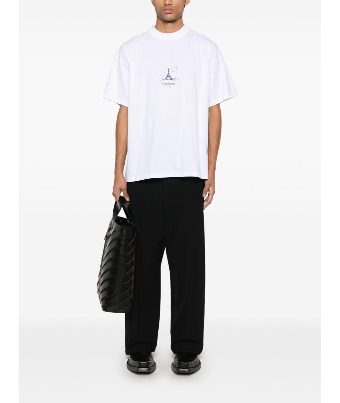 VETEMENTS Белая хлопковая футболка, фото 5
