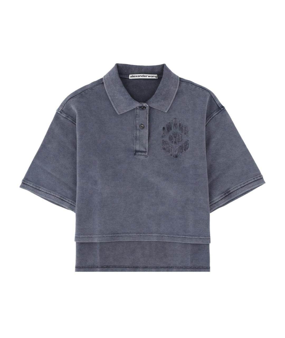 ALEXANDER WANG Синяя футболка, фото 1