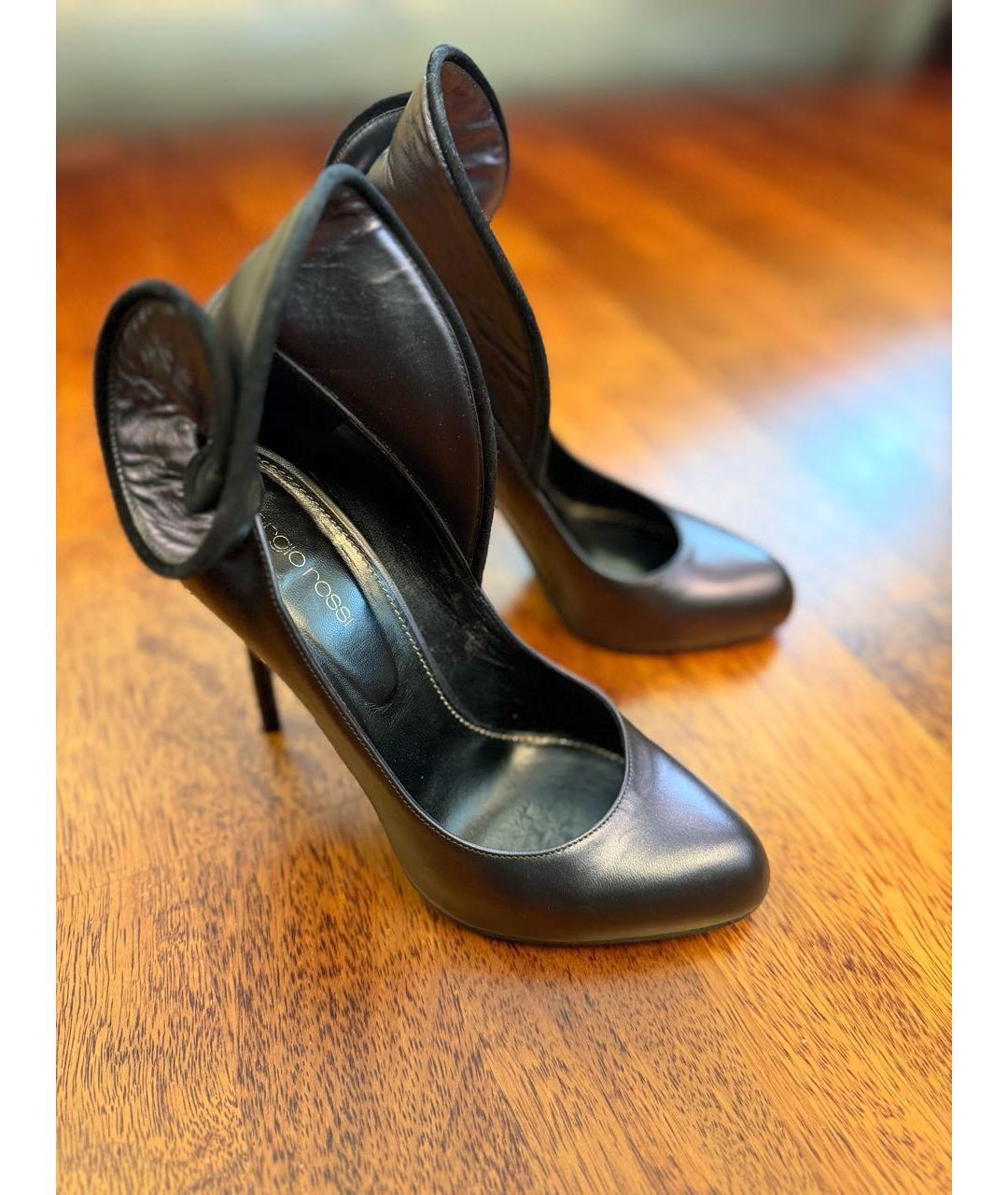 SERGIO ROSSI Черные кожаные туфли, фото 2