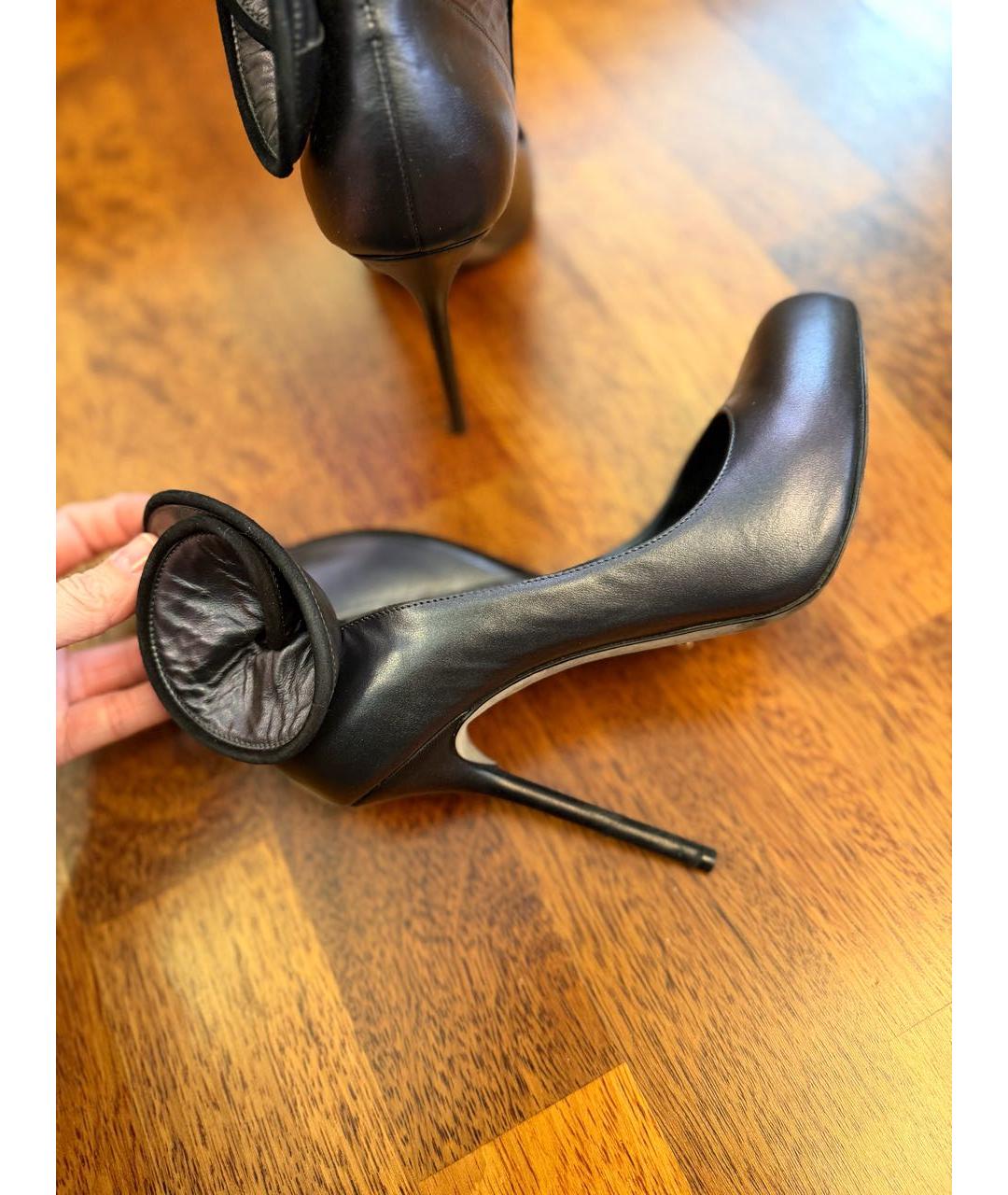 SERGIO ROSSI Черные кожаные туфли, фото 7