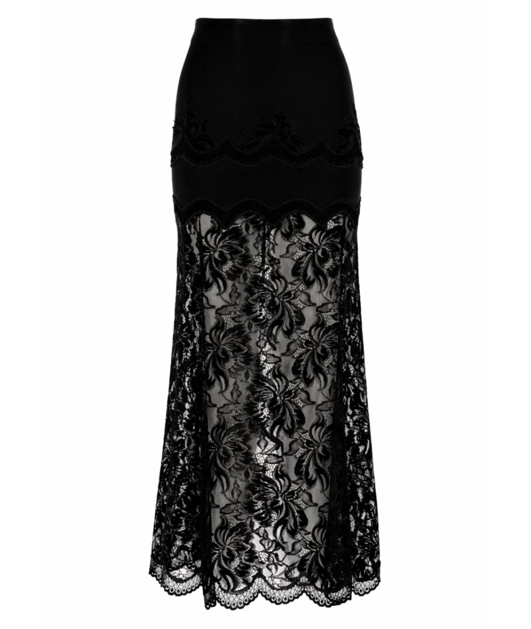 PACO RABANNE Черная полиамидовая юбка миди, фото 1