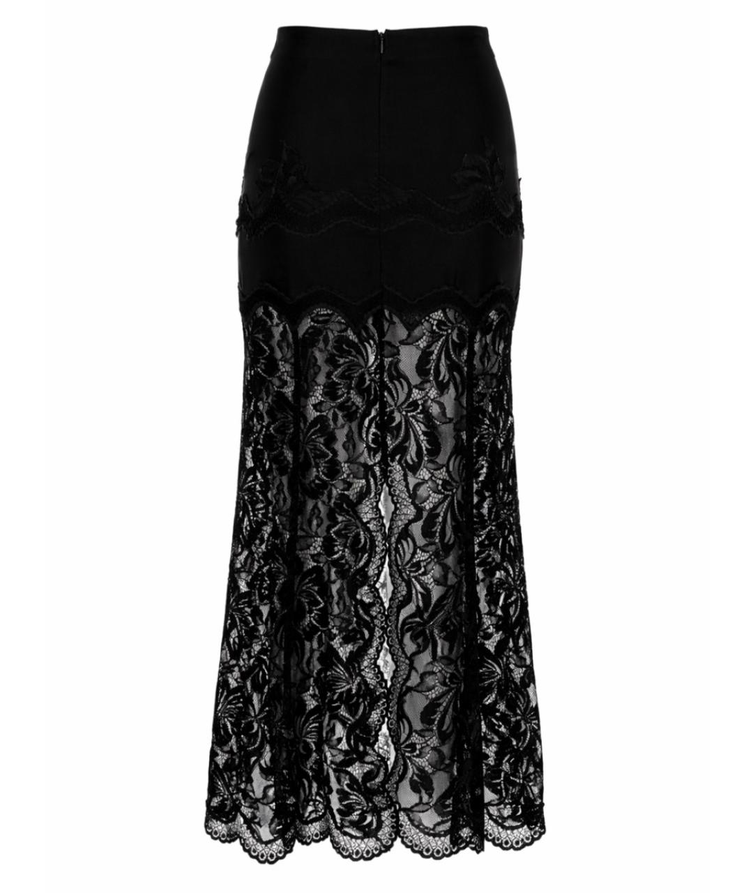 PACO RABANNE Черная полиамидовая юбка миди, фото 2