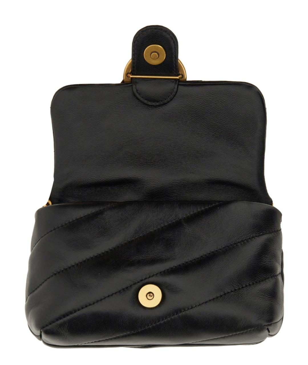 PINKO Черная кожаная сумка через плечо, фото 5