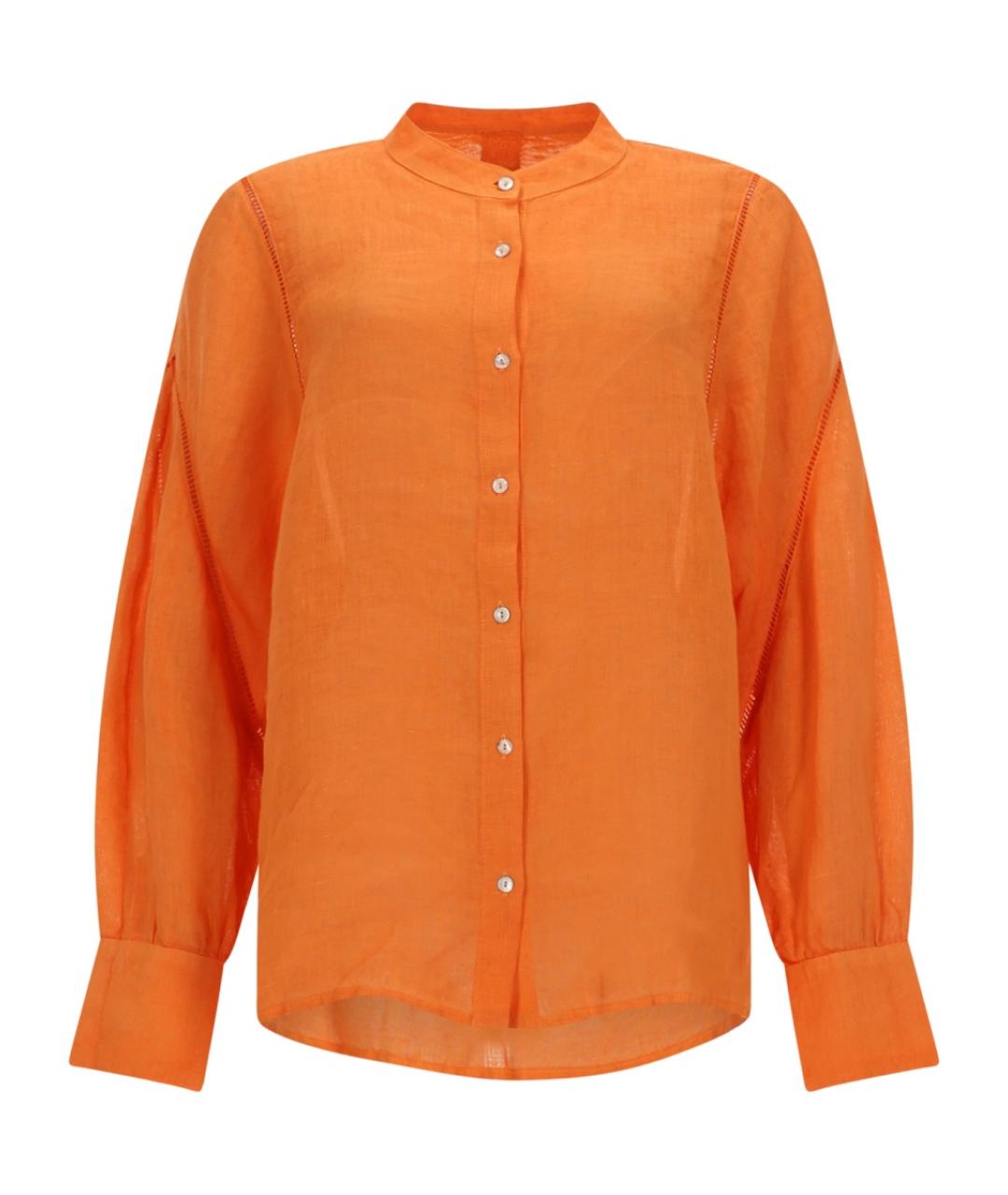 120% LINO Оранжевая льняная рубашка, фото 1