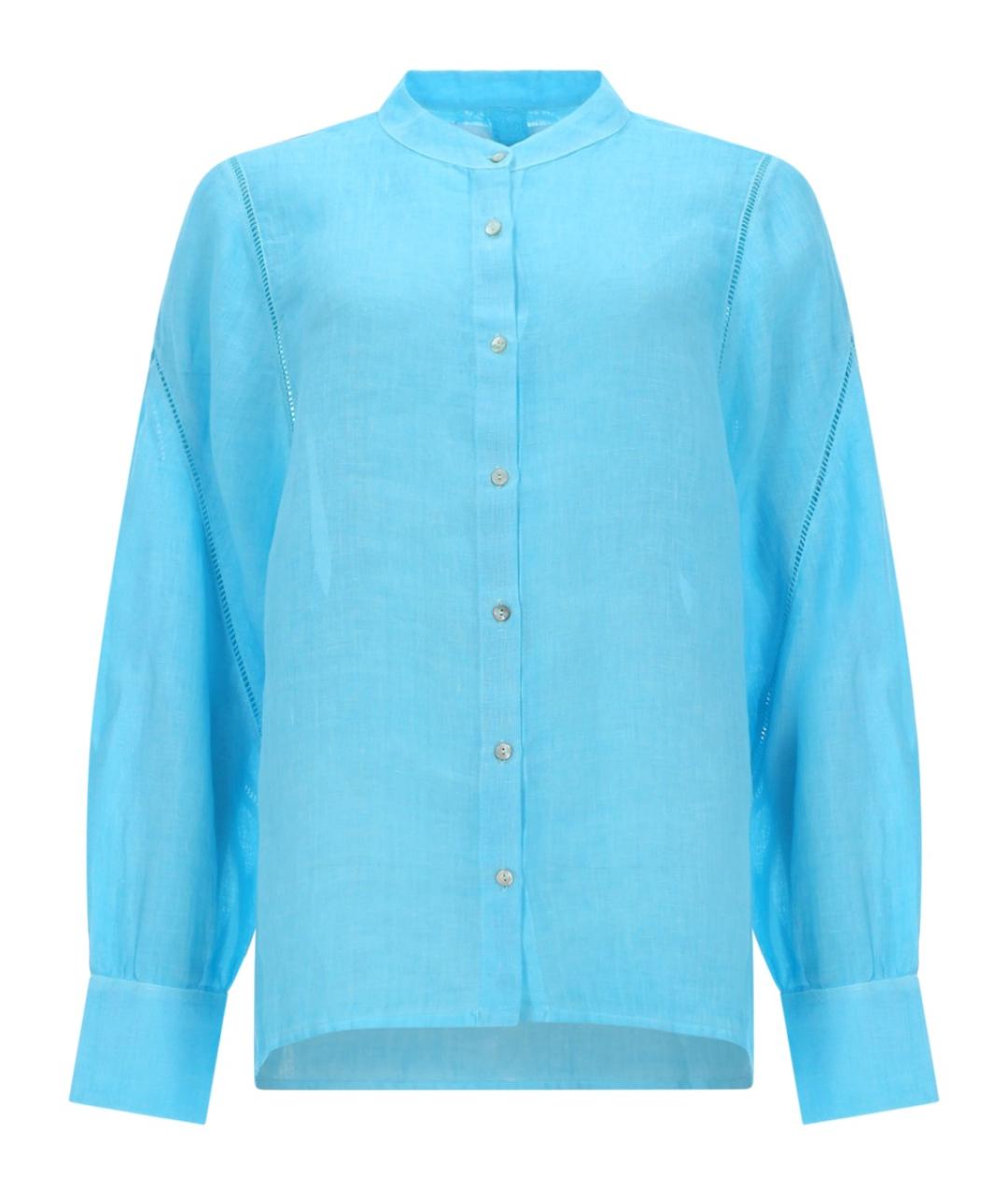 120% LINO Голубая льняная рубашка, фото 1