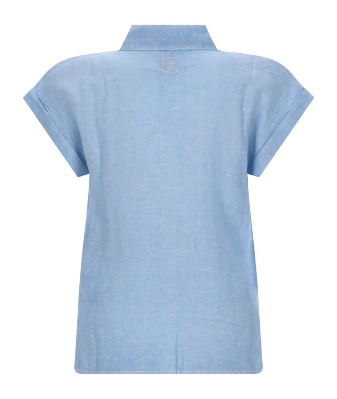 120% LINO Голубая льняная рубашка, фото 2