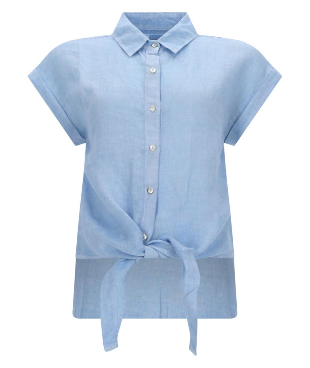 120% LINO Голубая льняная рубашка, фото 1