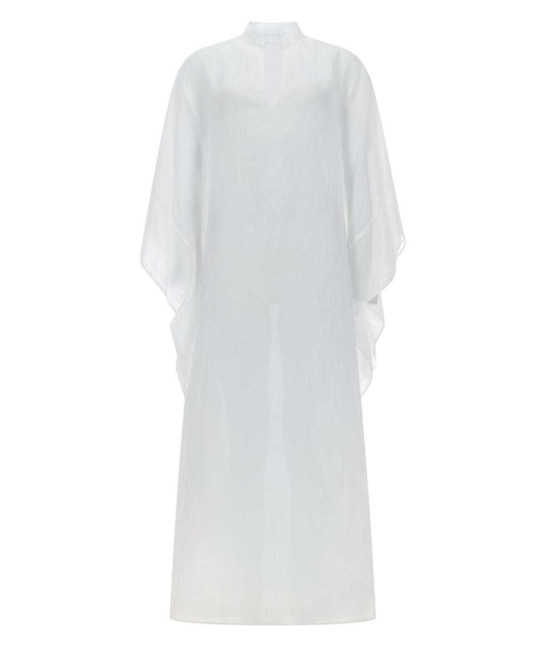 120% LINO Белое льняное повседневное платье, фото 1