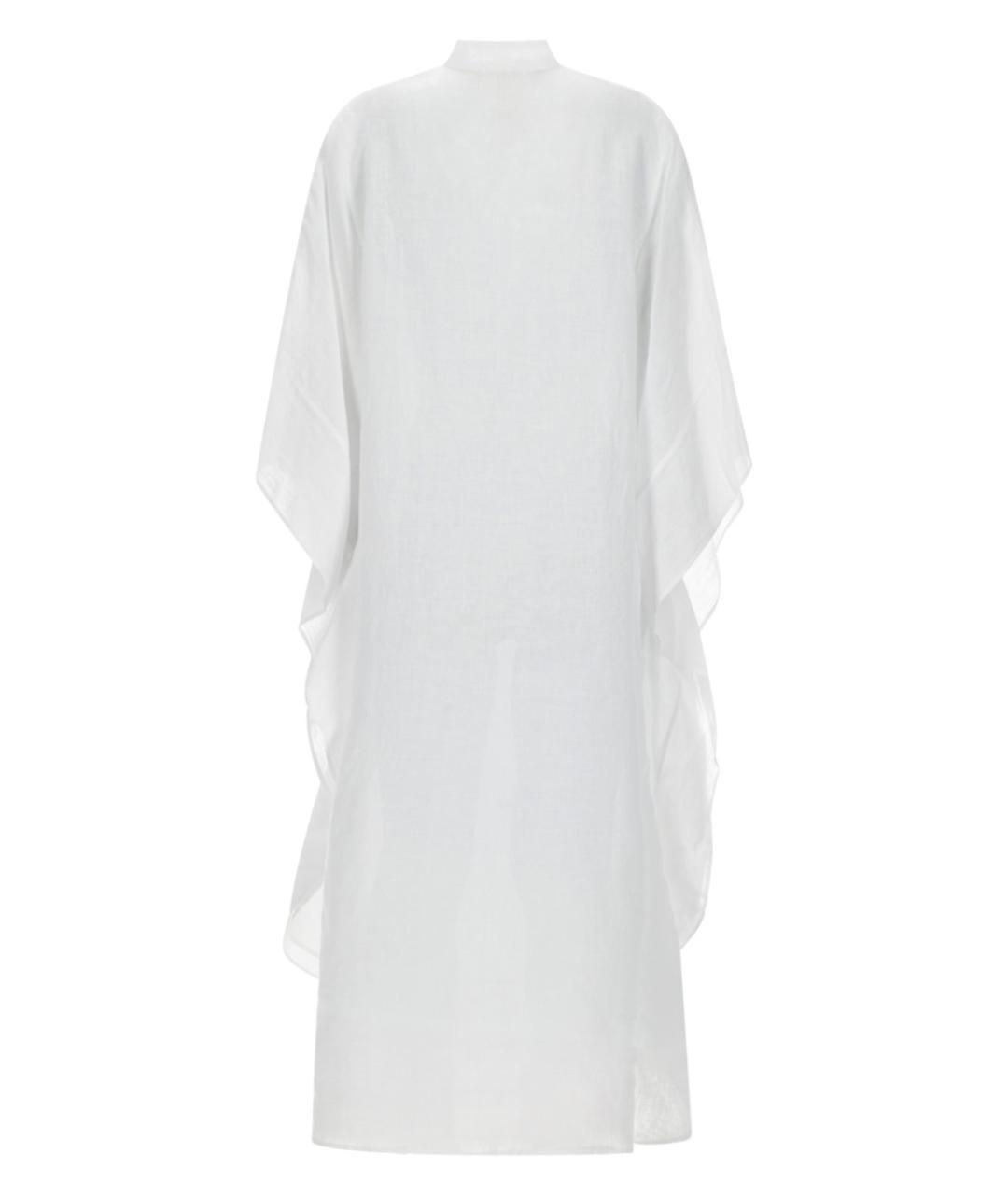 120% LINO Белое льняное повседневное платье, фото 2