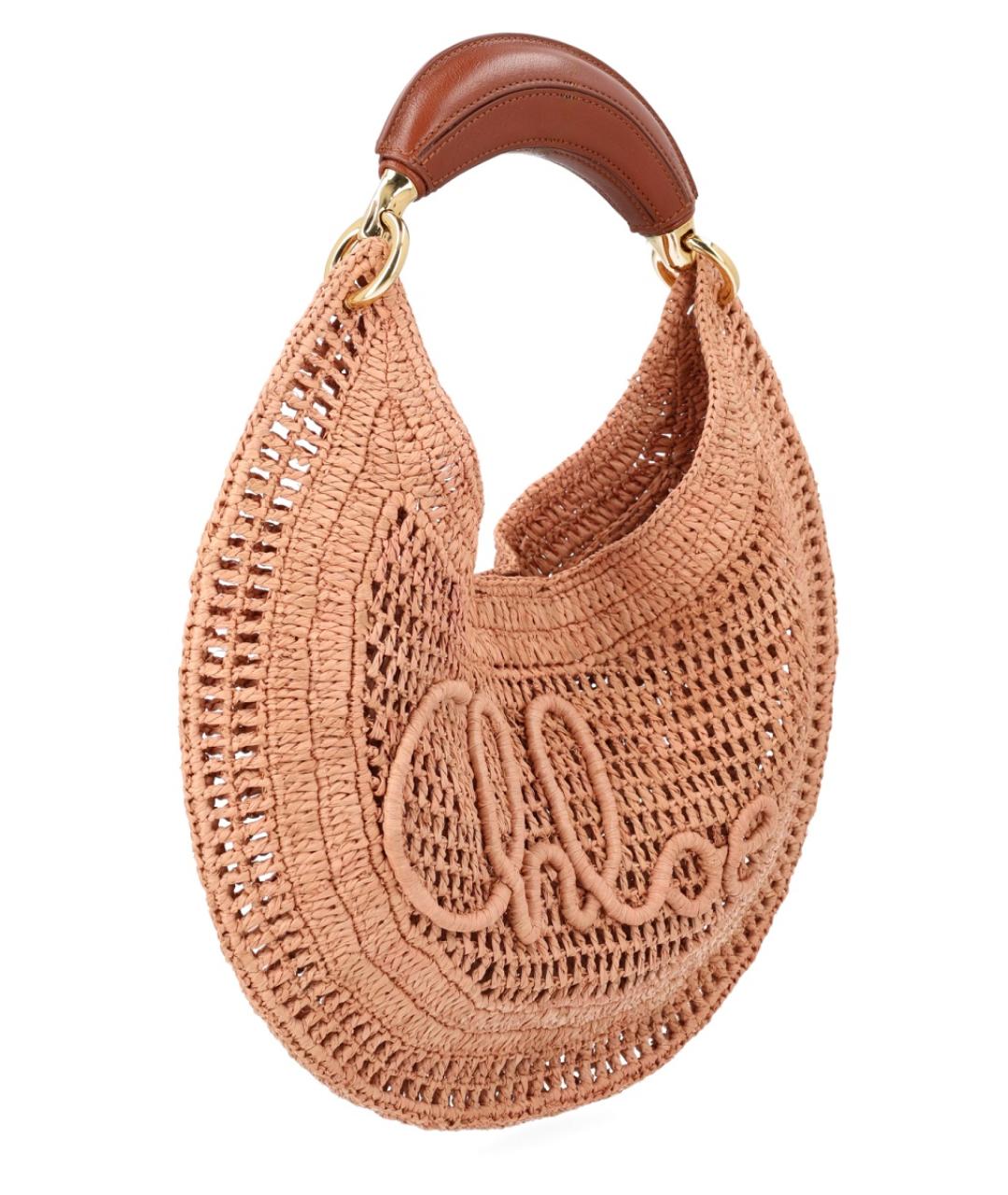 CHLOE Розовая пелетеная сумка через плечо, фото 3